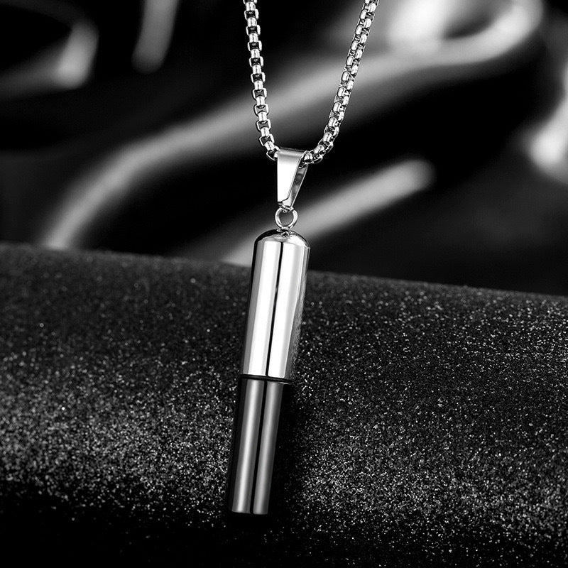 Planderful Personalized Pill Perfume Pendant Necklace Titanium Steel Fashion Punk Fans