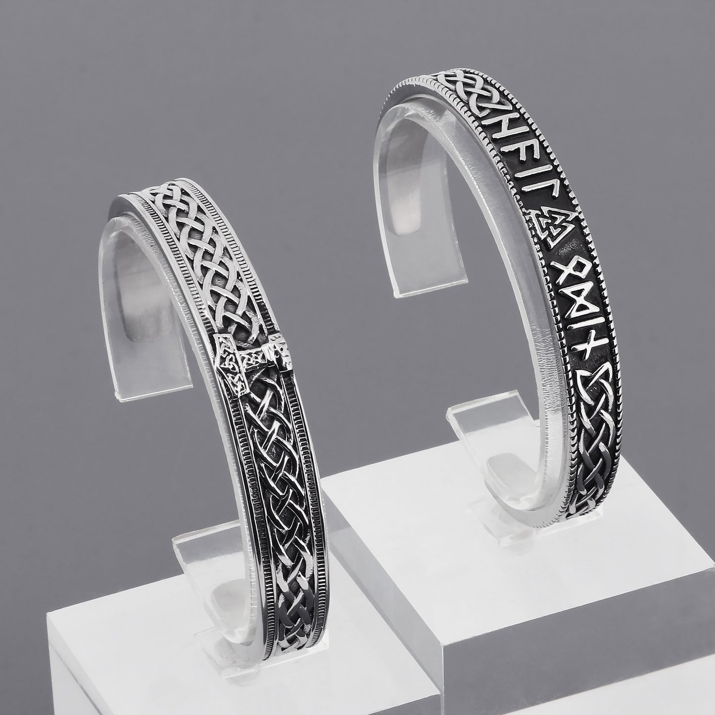 Nordic Hot-Selling Quake Stainless Steel Bracelet – Viking Triangular Knot Odin Rune