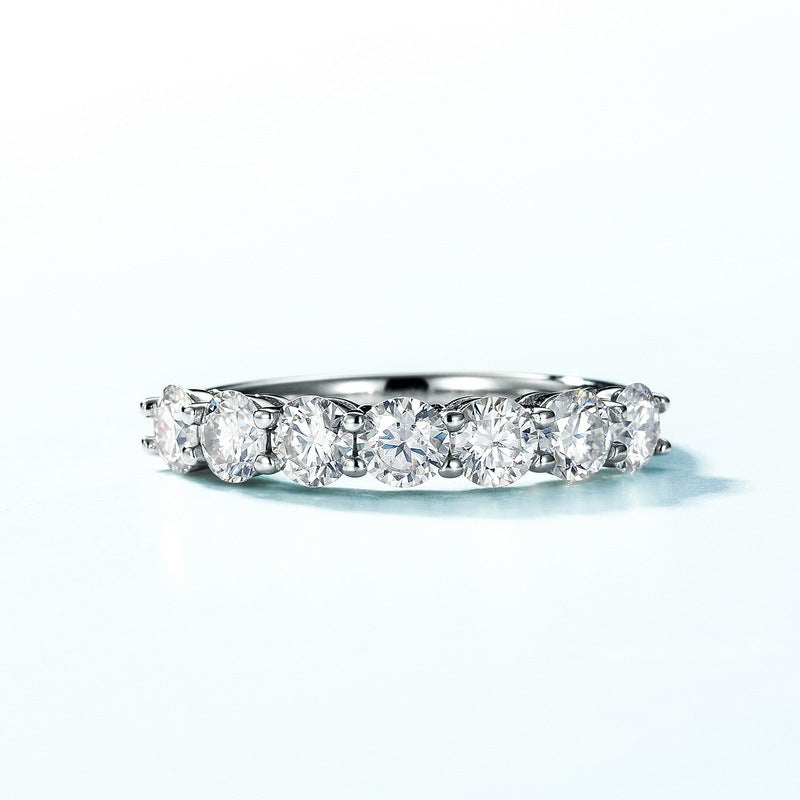 Planderful Classic Moissanite Sterling Silver Ring – 4 × 4 mm, 0.4 ct