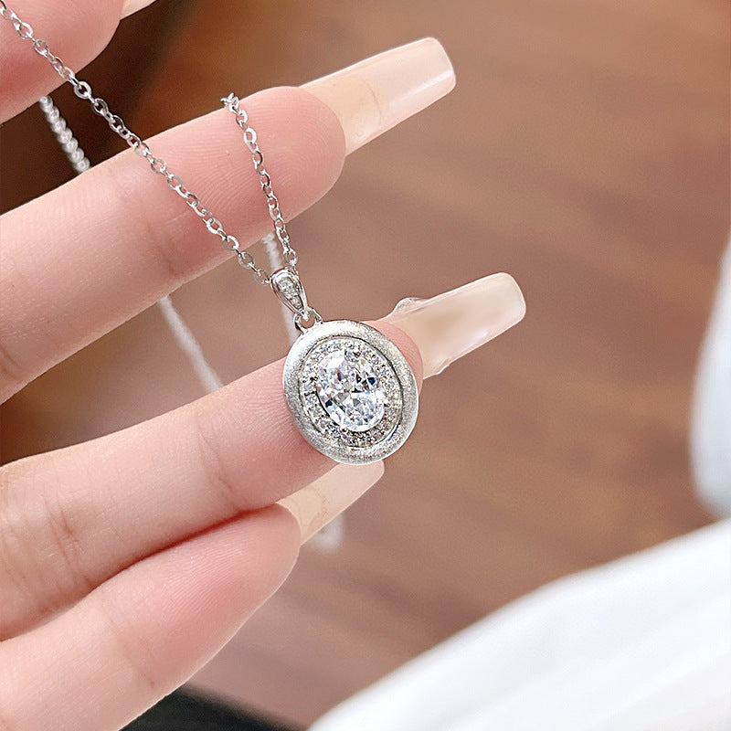 Vintage Medieval 925 Sterling Silver Matte Inlaid Necklace