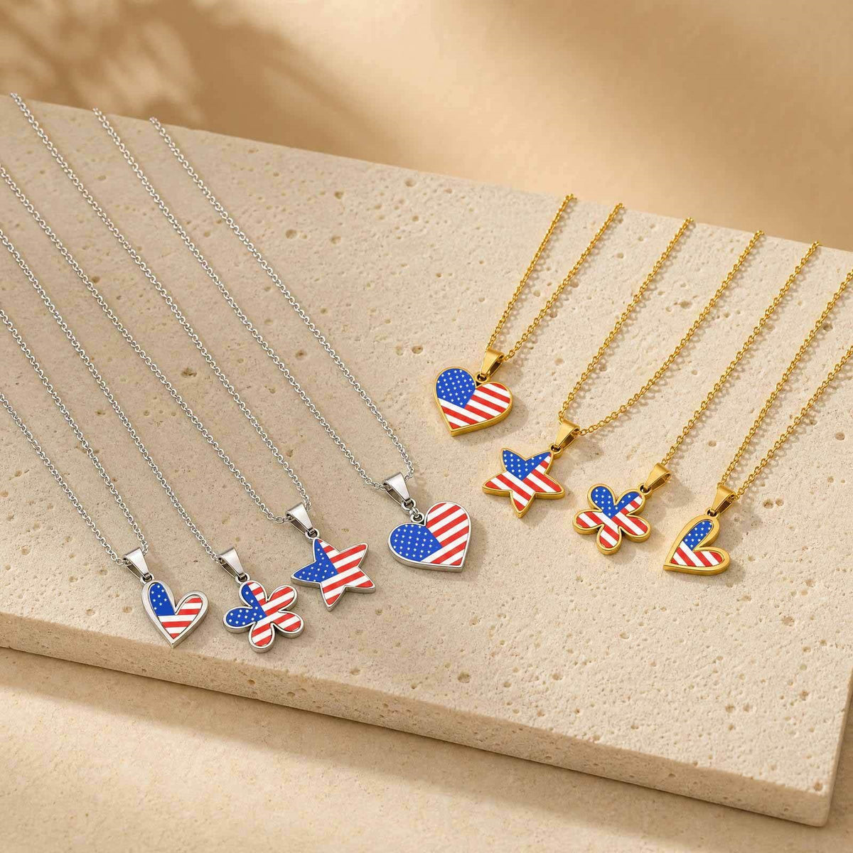 Men And Women Flag Stainless Steel Necklace