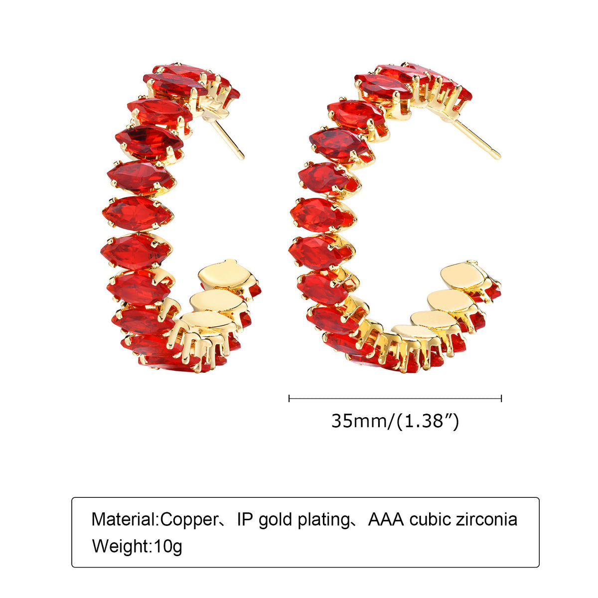 Zircon Geometric Earrings