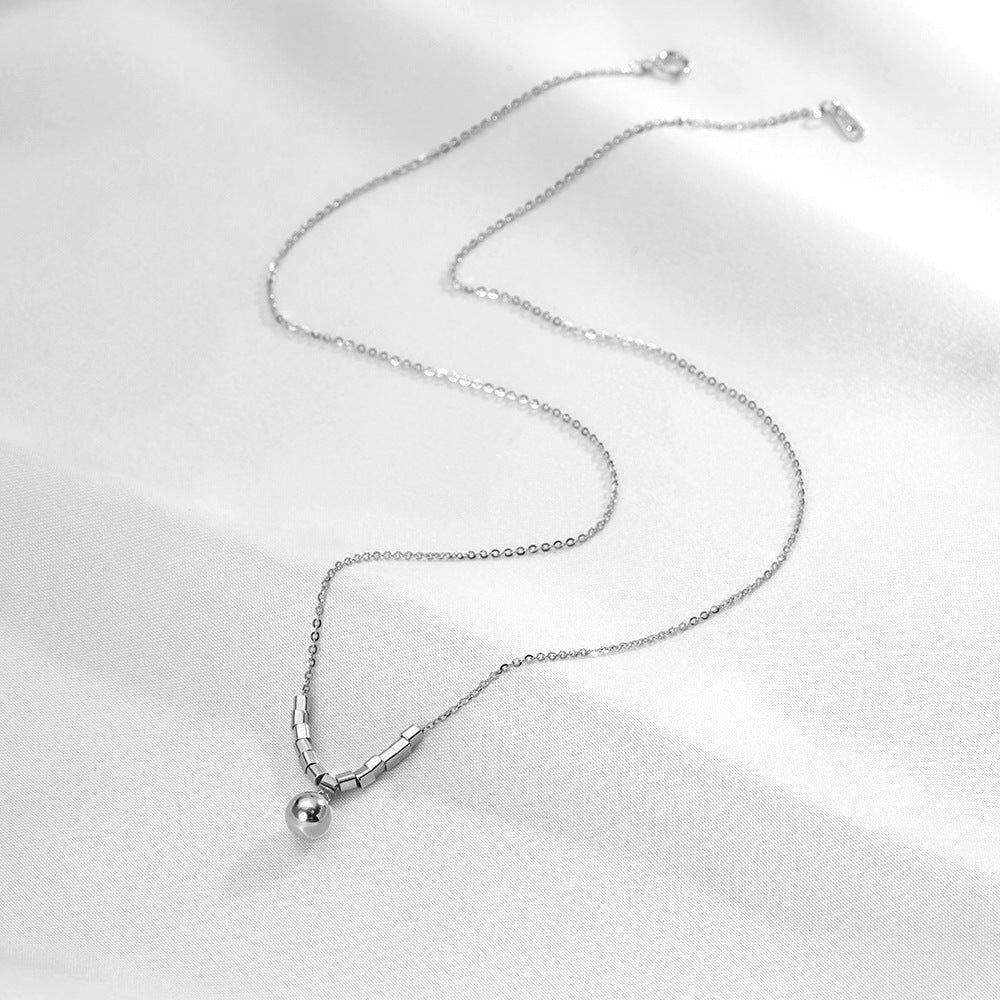 S925 Sterling Silver Necklace Women's Simple High-End Chain