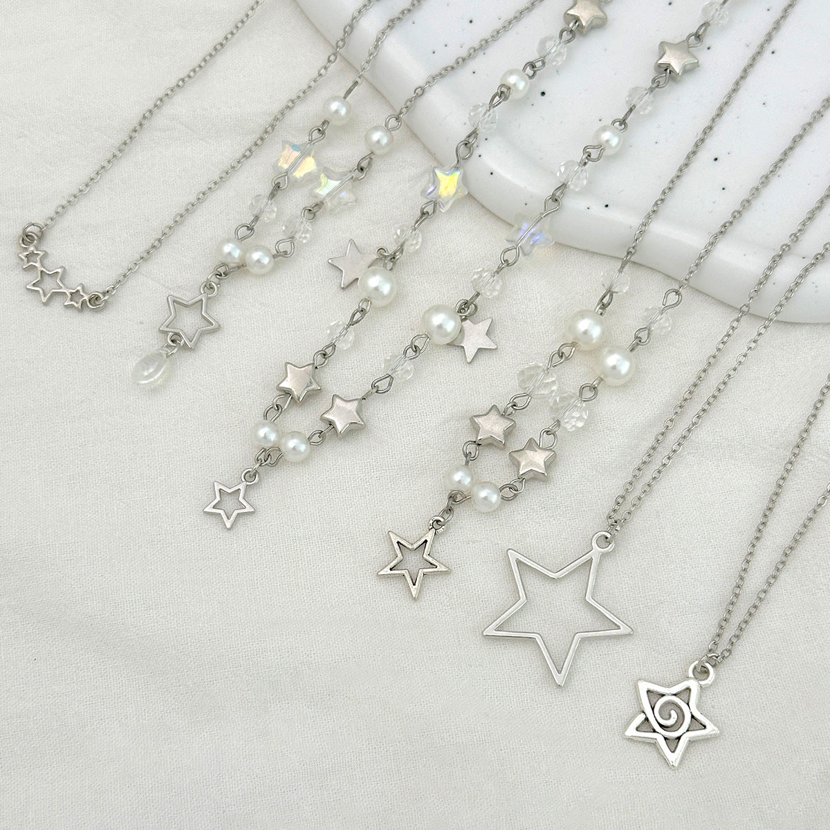 Star Pendant Acrylic Layered Necklace