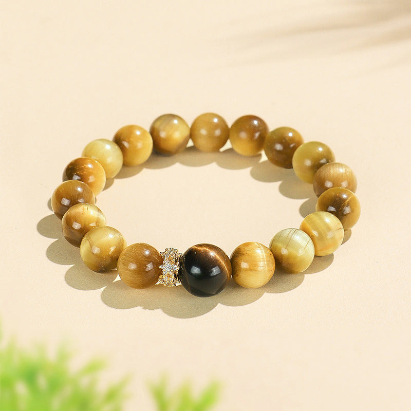 Planderful Fortune's Favor Bracelet – Unique Obsidian and Tiger Eye Design