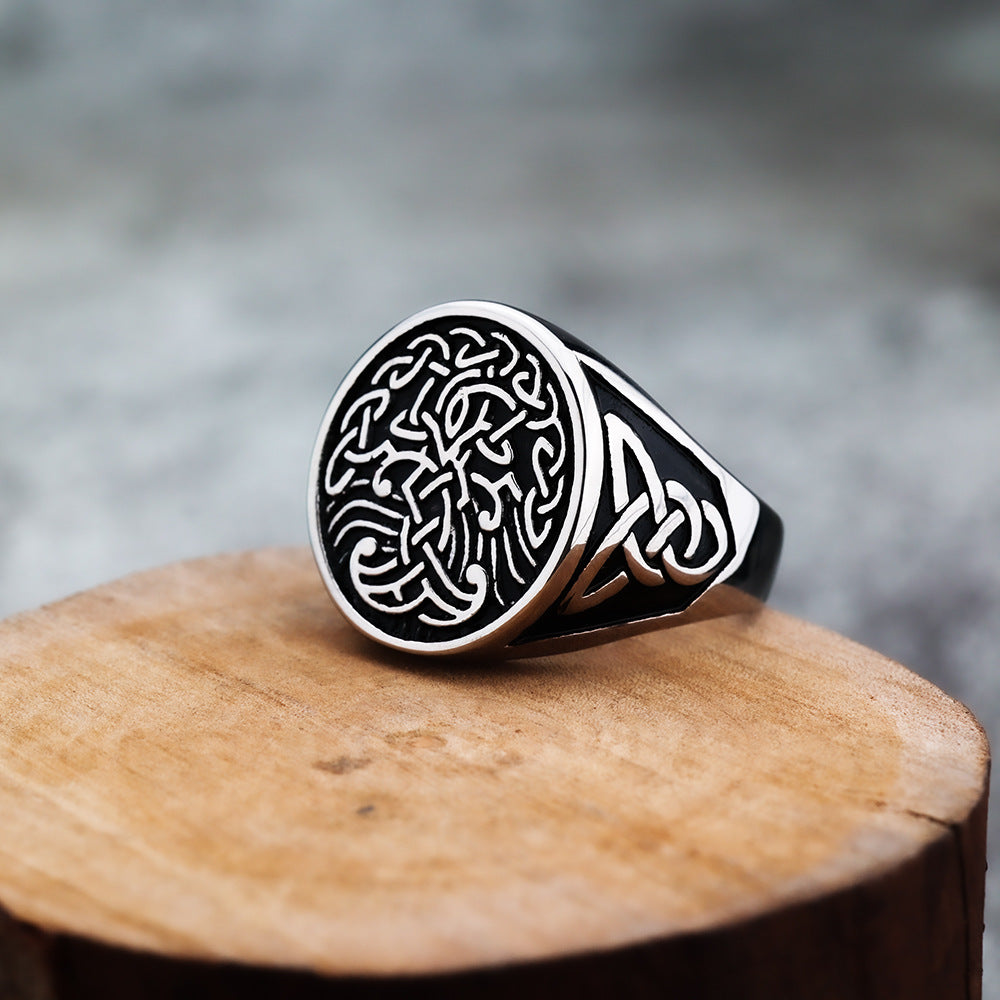 Cross-Border New Products European American Viking Ring World Tree Celtic Men's Fashion Ring