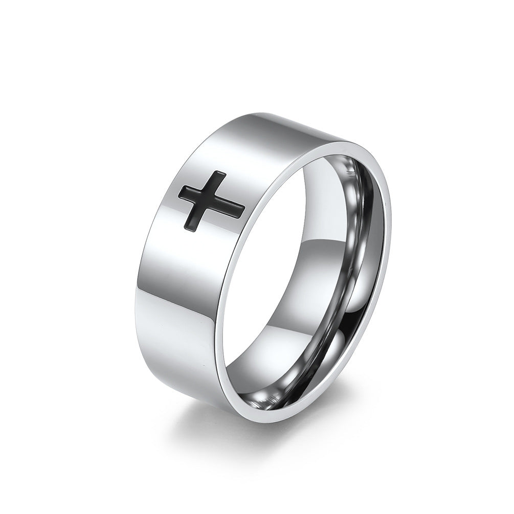 Steel Ring – Minimalist Cross Ring For Couples