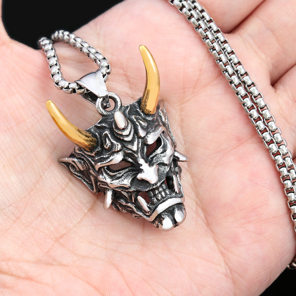 Golden Horn Prajna Titanium Steel Necklace for Men