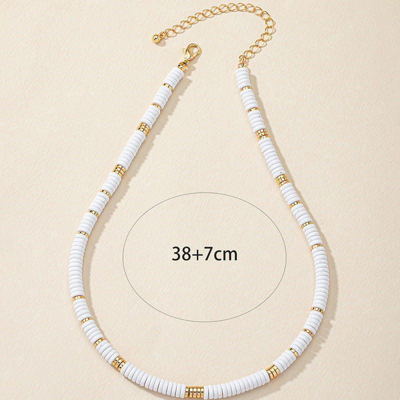 European Elegance Metal and Acrylic Collarbone Necklace, Vienna Verve Collection - High-quality Design, Wholesale Exclusive