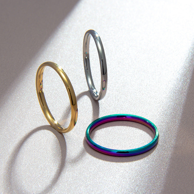 Planderful Everyday Genie Womens Fingertip Ring 2mm Steel Minimalist Durable Gift