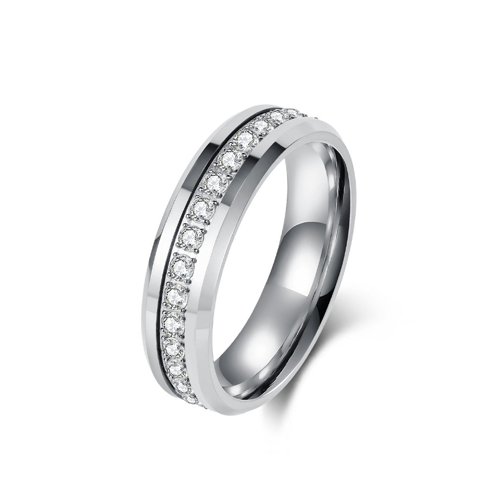 Planderful Tungsten Zircon Ring For Men Light Luxury High End Engagement Wedding Band