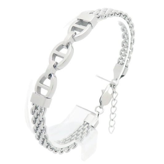 Mesh Chain – Pig Nose Curved Bar Stainless Steel Men's Strap Chain Bracelet
