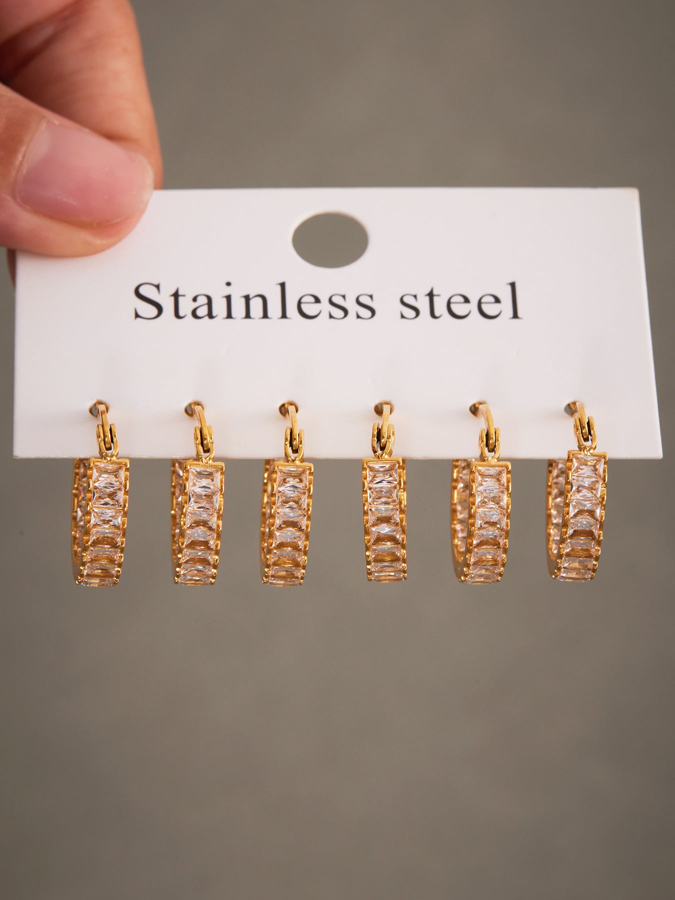 Planderful Elegant Zirconium Ring Earrings For Women