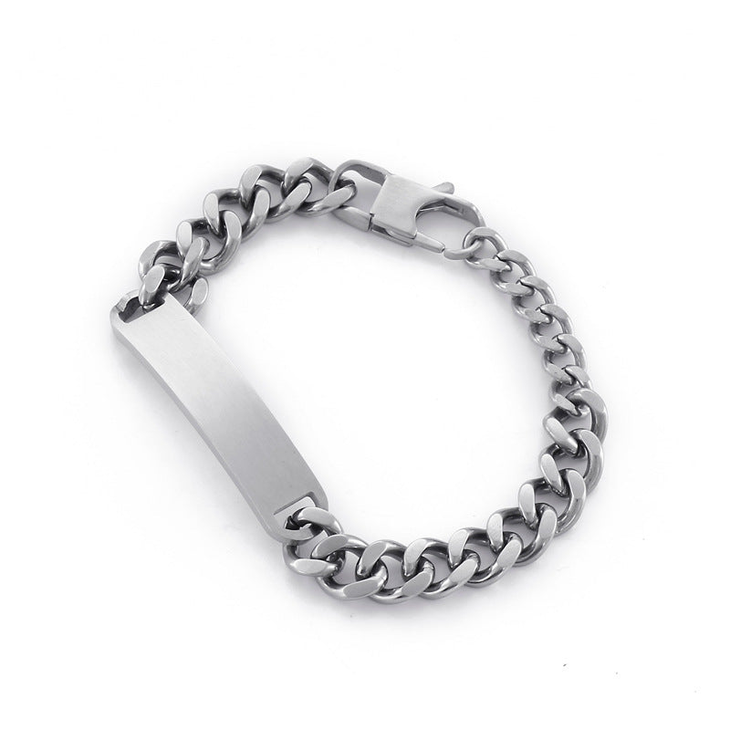 Planderful Adjustable Men Titanium Steel Cuban Bracelet