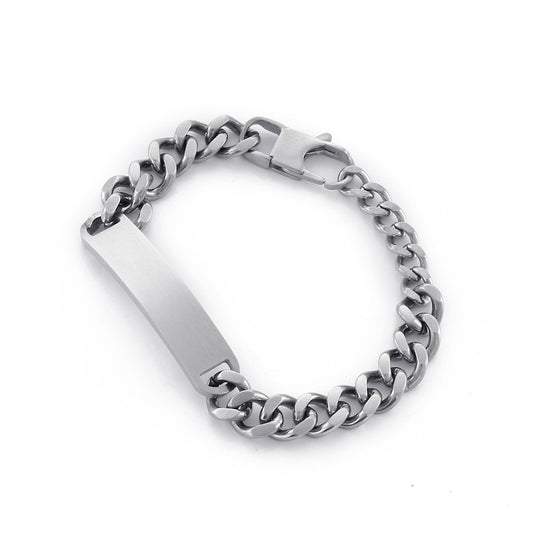 Planderful Adjustable Men Titanium Steel Cuban Bracelet