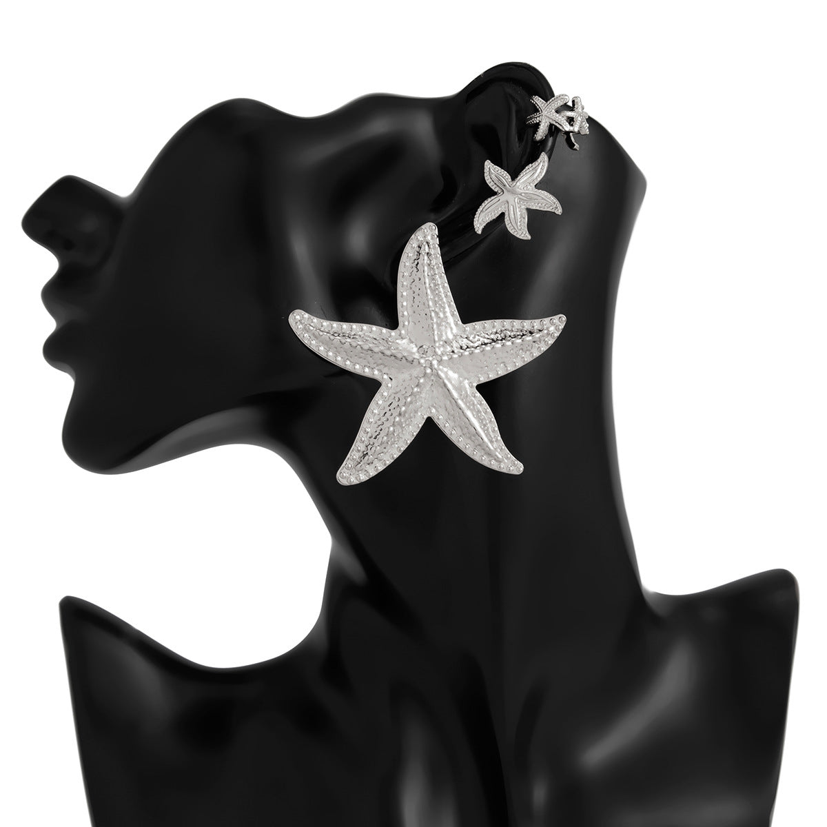 Planderful Vienna Verve Starfish Ear Clips Set For Boho Beach Vacation Lovers Lightweight Statement Jewelry