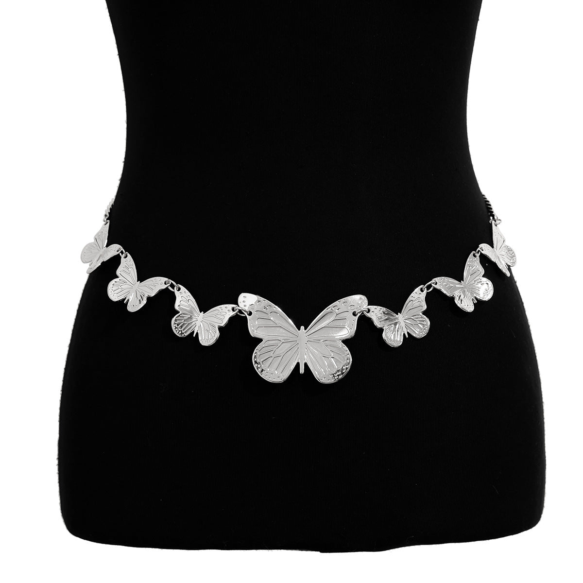 Geometry Butterfly Waist Chain Necklace With Body Chain Needle