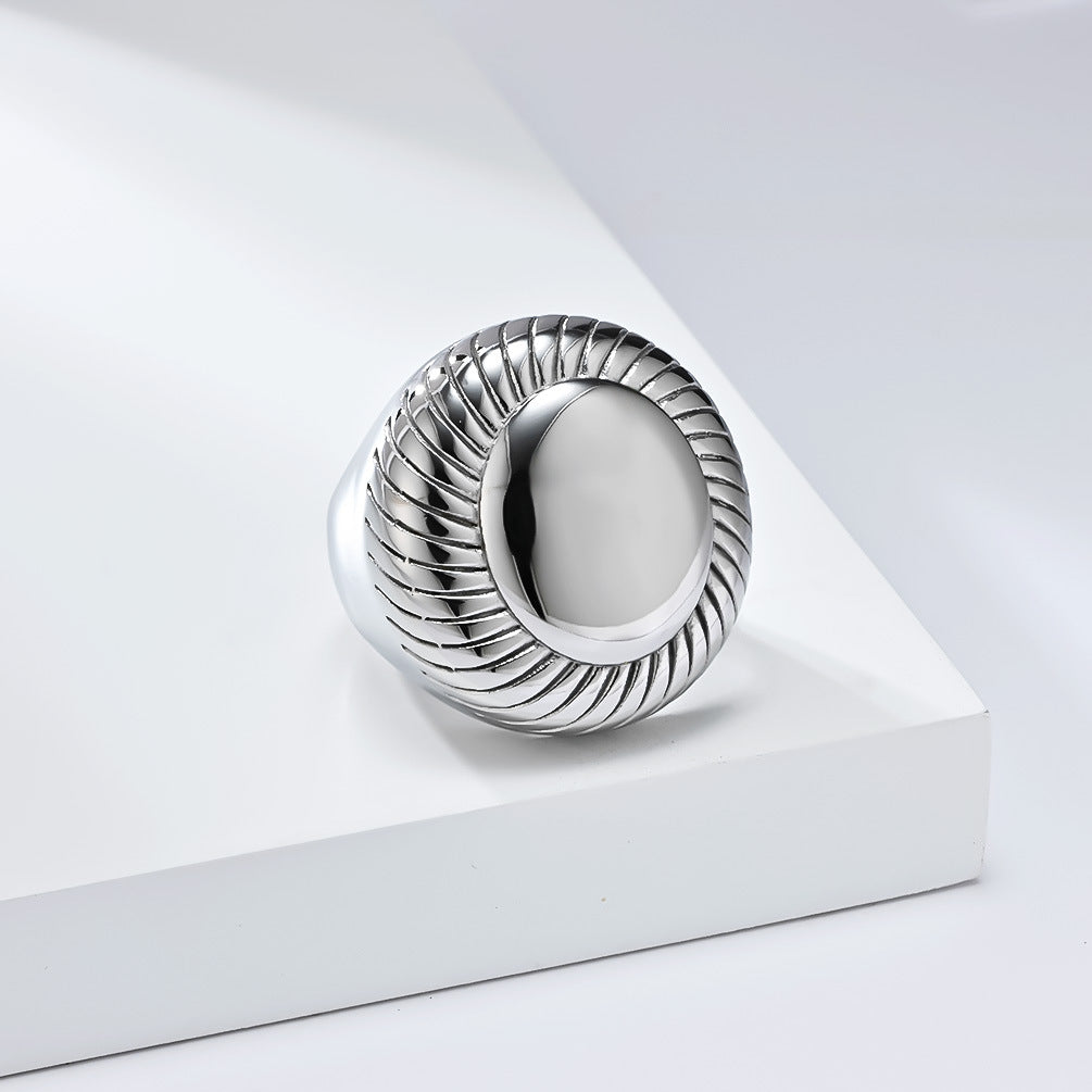 Planderful Gold Plated Titanium Ring For Women Versatile