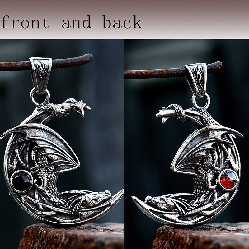 Stainless Steel Pendant – Pterosaur Satan Pendant. Necklace