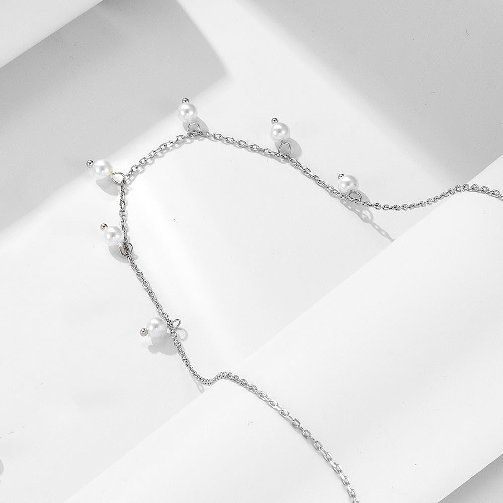Retro Style Sterling Silver Necklace Shell Pearl High Elegant