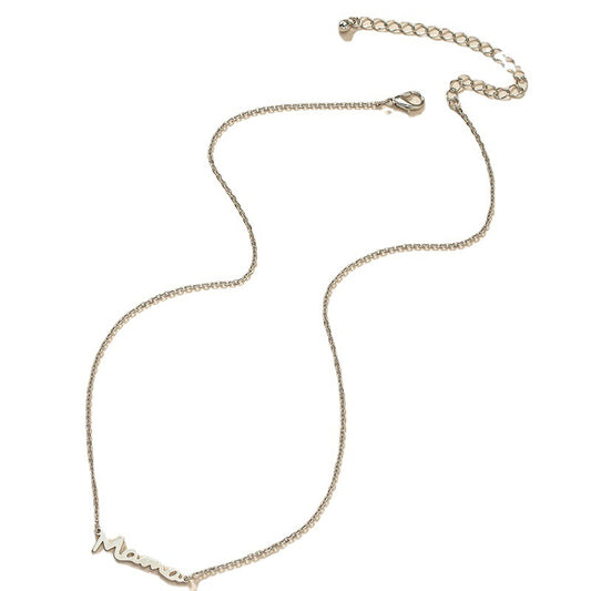 Mama Necklace with Letter Collarbone Chain: Trendy Minimalist Design from Europe and America