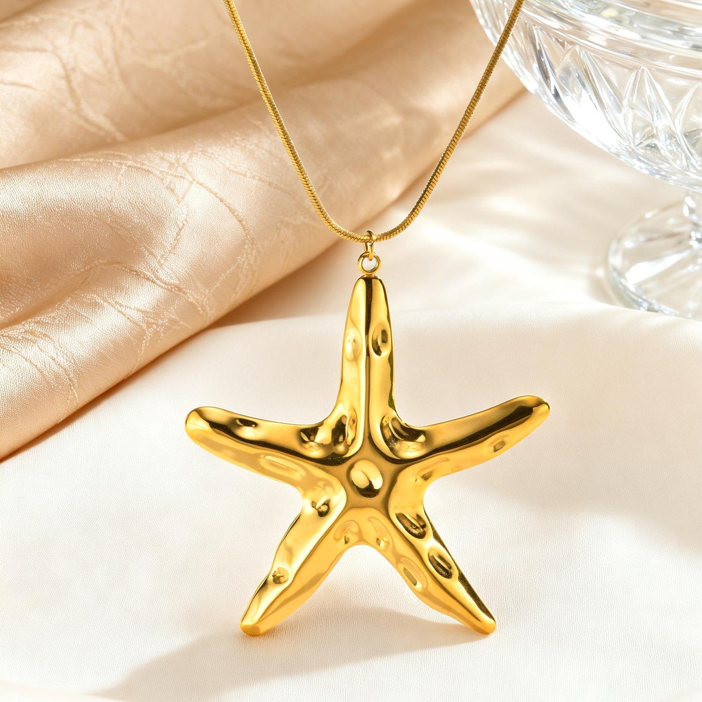 Cold Wind Ocean Stainless Steel Shell Pendant Leopard Print Long Item Decoration Necklace