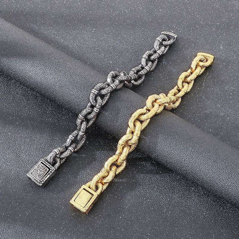 Heavy Industry – Punk Style Casting Rough Beating Cable Chain Bracelet