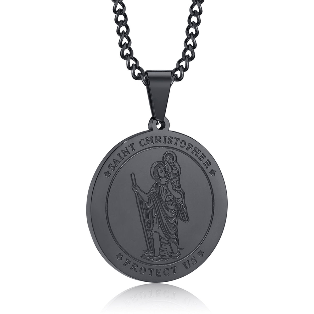 Saint Christopher Stainless Steel Necklace for Men