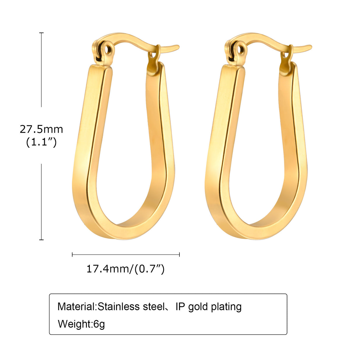 Sculptural Gold-Tone Hoop Earrings — 3 Styles