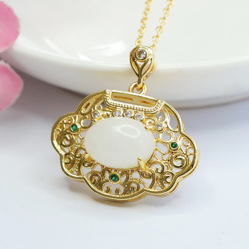 Empress Jade Ruyi Lock Pendant - Palace Collection