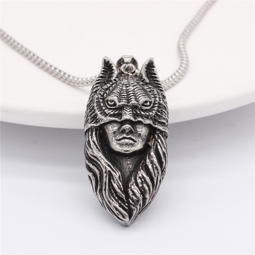 Werewolf Pendant Titanium Steel Unisex Protection Statement Planderful For Punk Grit Lovers