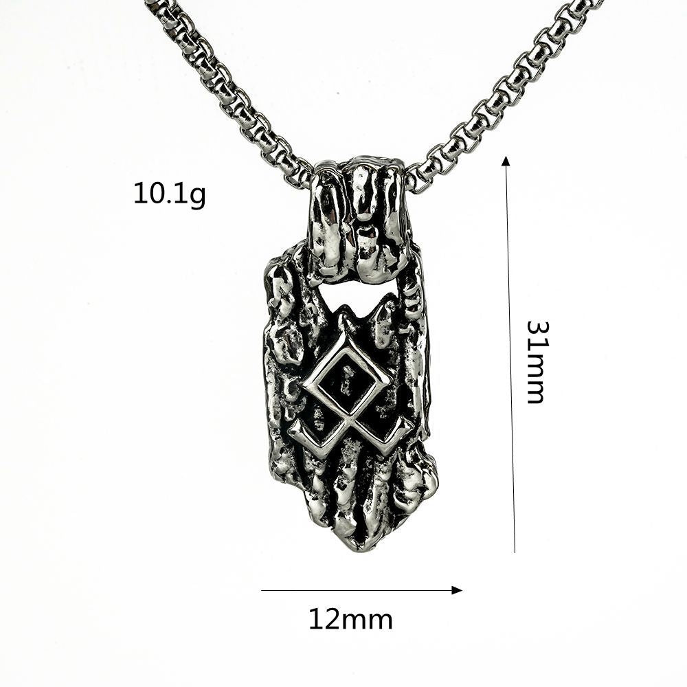 Planderful Viking Rune Tree Pendant For Men Personalized Stainless Steel Jewelry