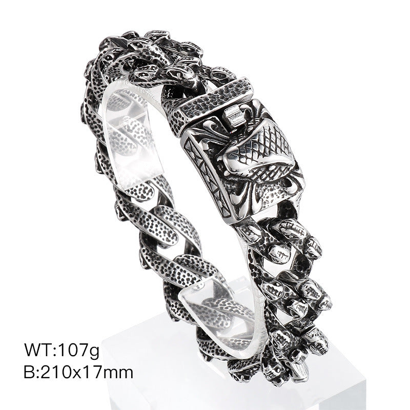 Rock Inlaid Zircon Snake Element Series – Snake Head Bracelet