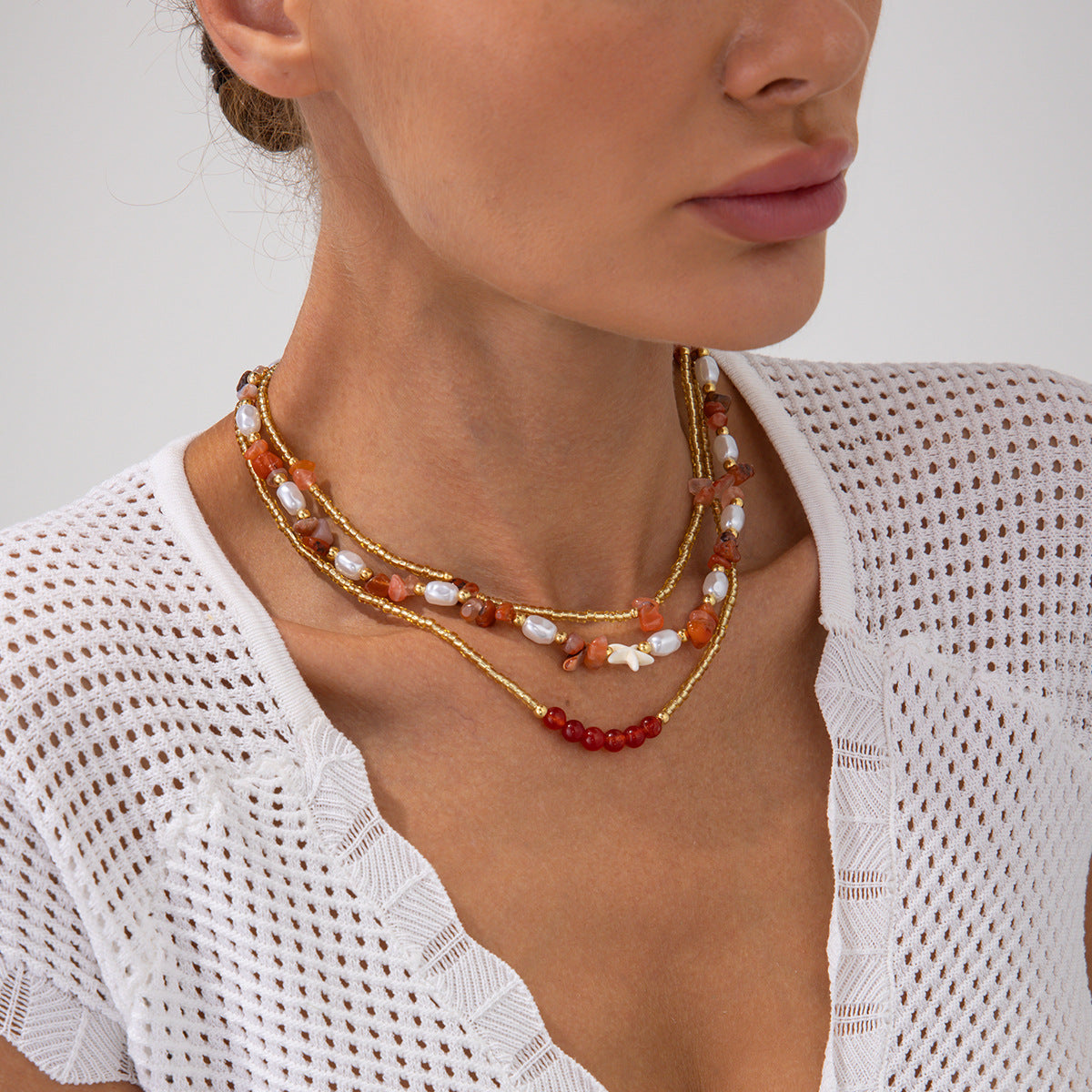 Planderful Vienna Verve Necklace – Bohemian Colored Gravel Beaded Design