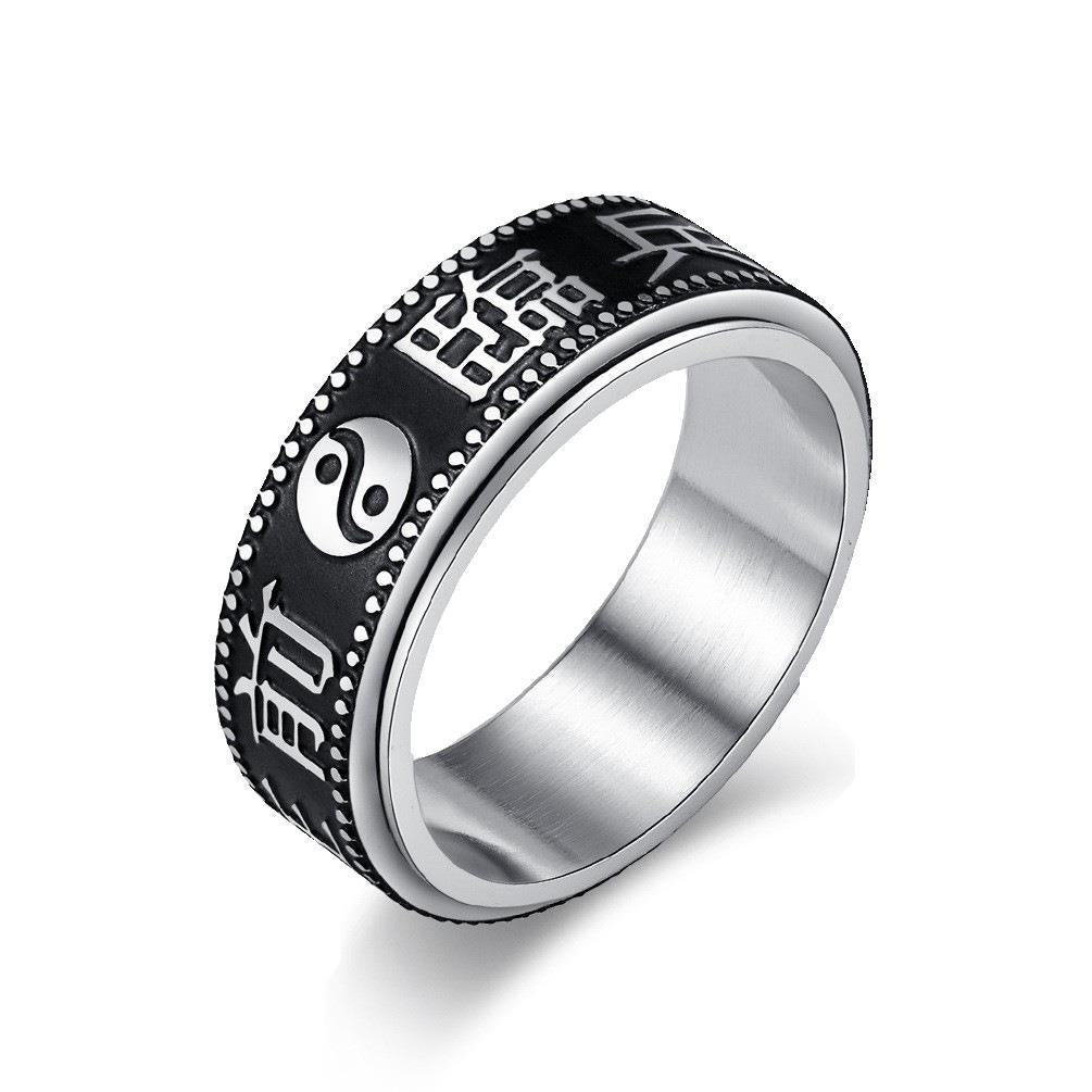Planderful Mantra Ring For Anxiety Relief Rotating Decompression Steel Ring Calming Gift For Anxiety Seekers