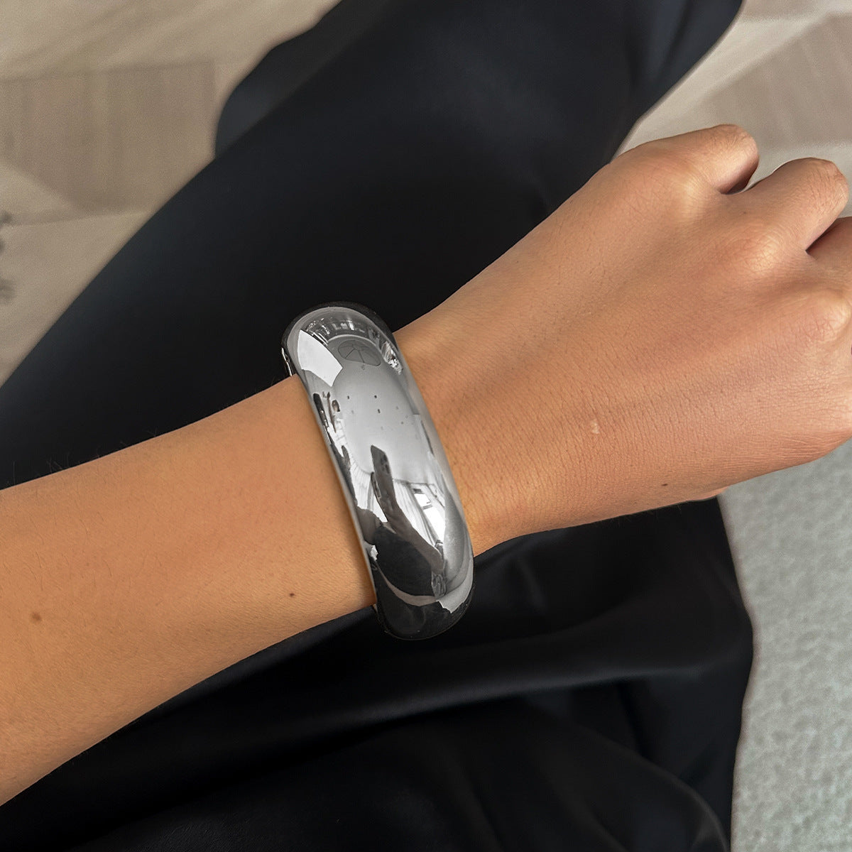 Planderful Vienna Verve Geometric Bracelet For Bold Style Seekers With Spring Buckle
