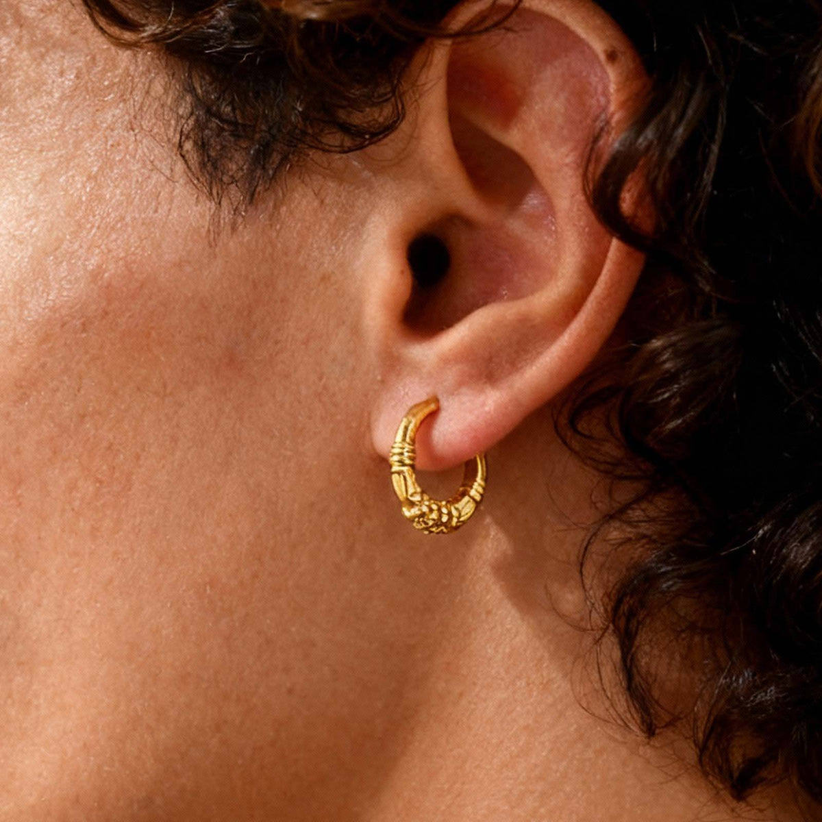 Geometric Punk Single Earrings — Gold or Silver