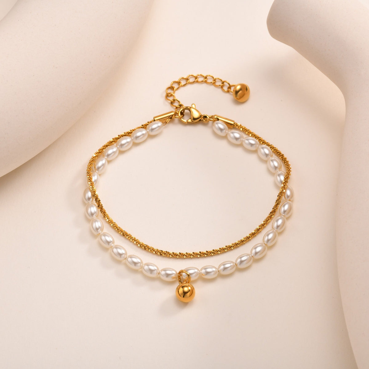 Pearl Stainless Steel Bracelet Unisex