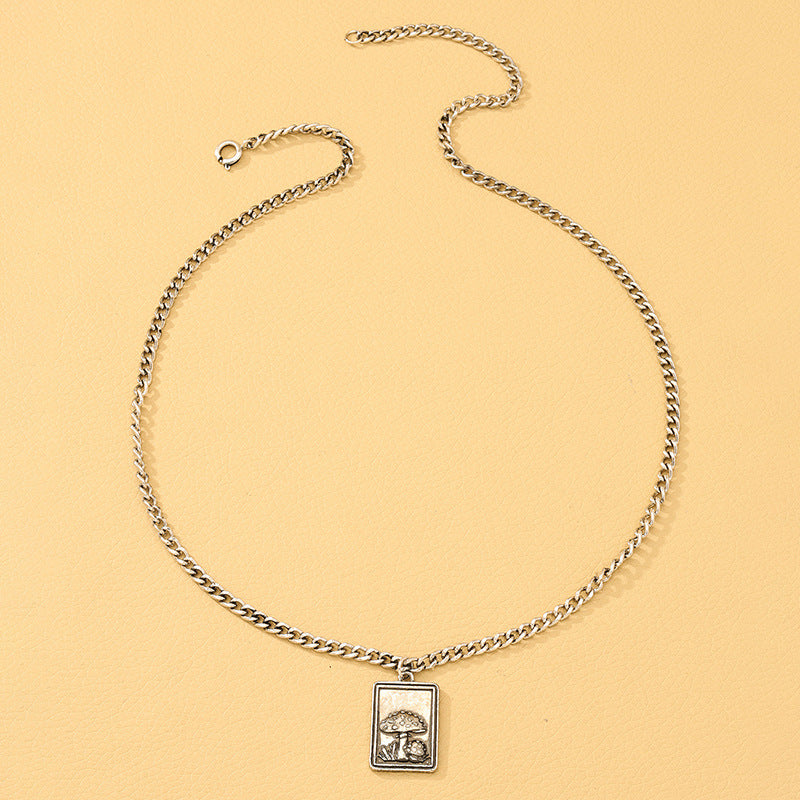 European Mushroom Pendant Necklace - Planderful Vienna Verve Collection