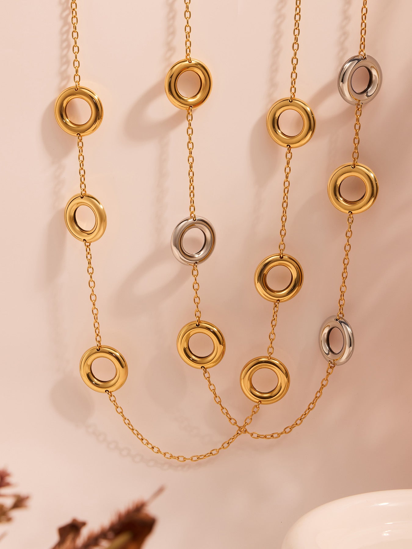 Planderful Stainless Steel Necklace For Women Two Color