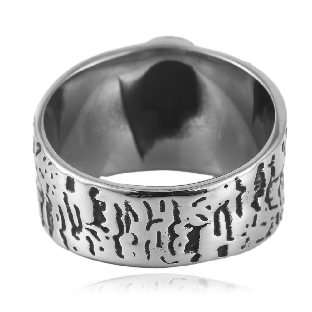 Planderful Titanium Steel Skull Ring For Men And Women Unisex Punk Gothic Statement Jewelry Durable