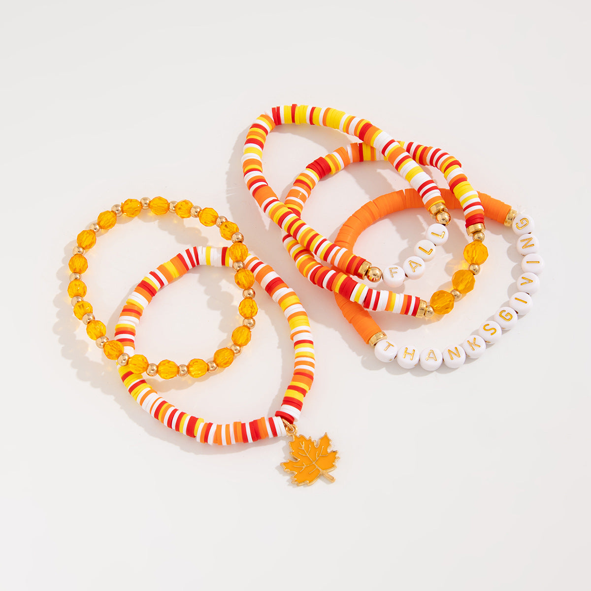 Planderful Thanksgiving Turkey Pendant Bracelet Personalized Letter Pumpkin Gift For Women