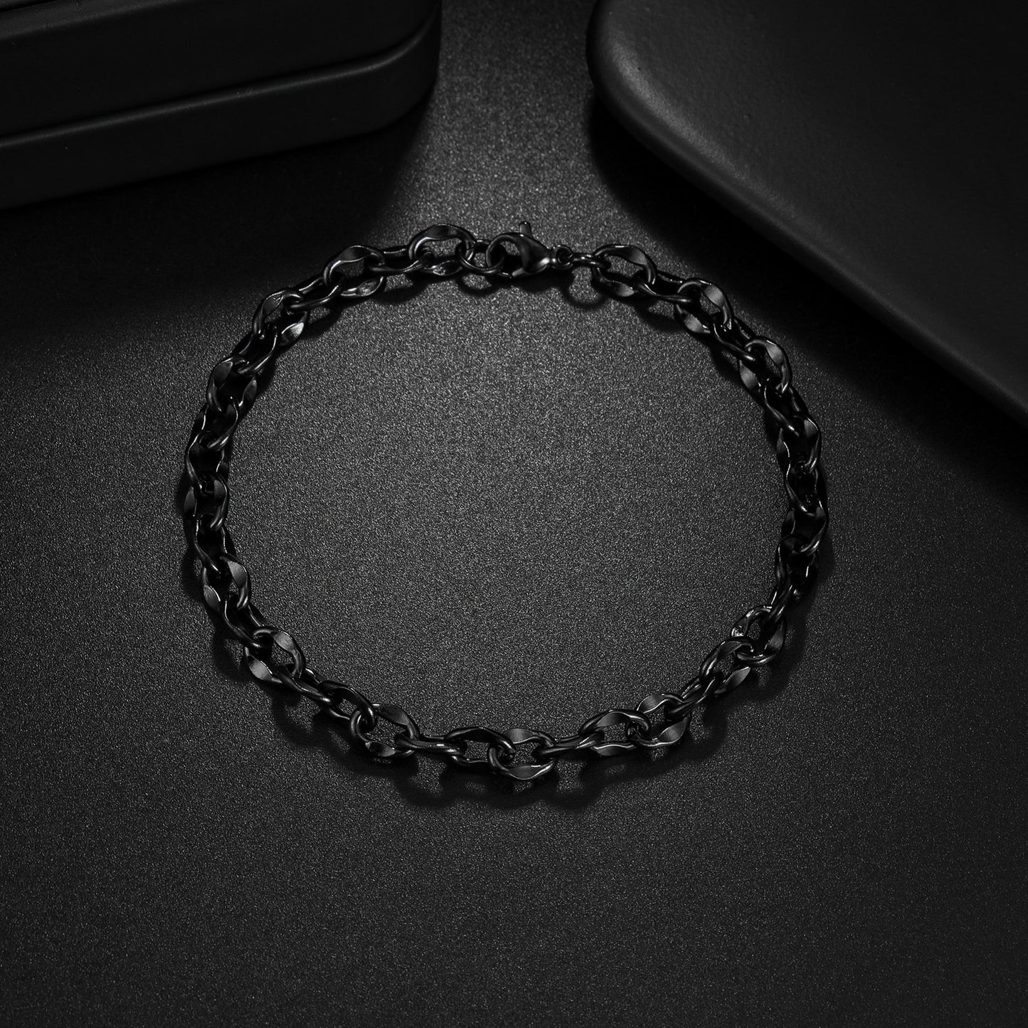 Planderful Everyday Genie Cuban Chain Bracelet Titanium Steel Twist Unisex Durable Jewelry