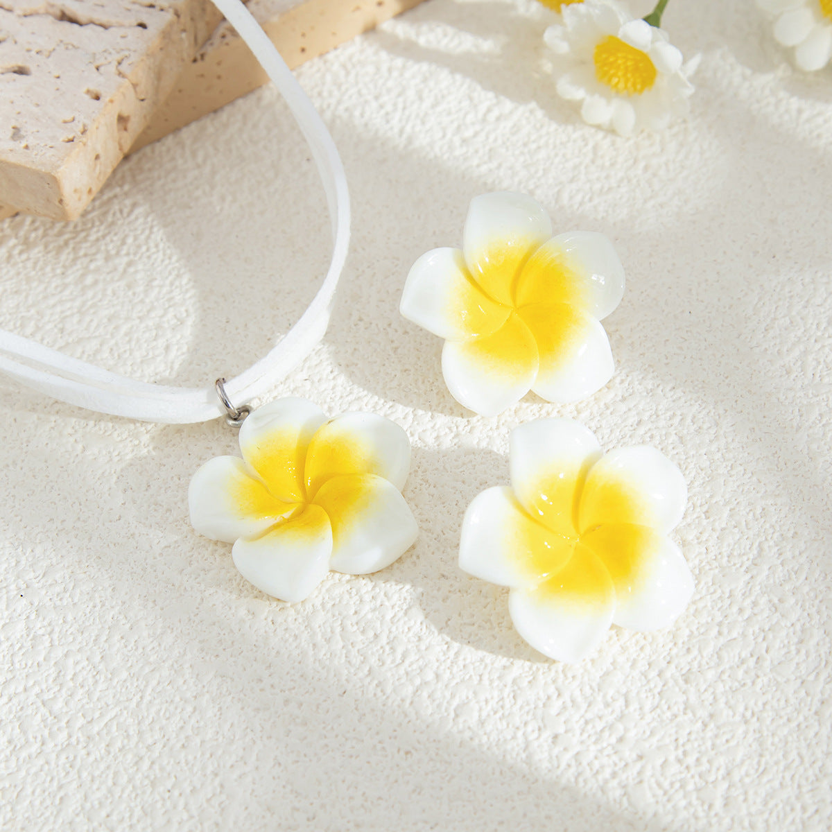 Planderful Vienna Verve Necklace and Earrings Set – Sweet Dopamine Color Floral Design