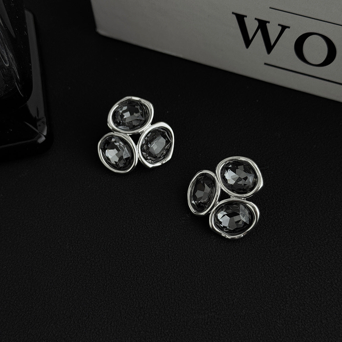 Planderful Vienna Verve Geometric Acrylic Stud Earrings Irregular Splicing Statement For Modern Women
