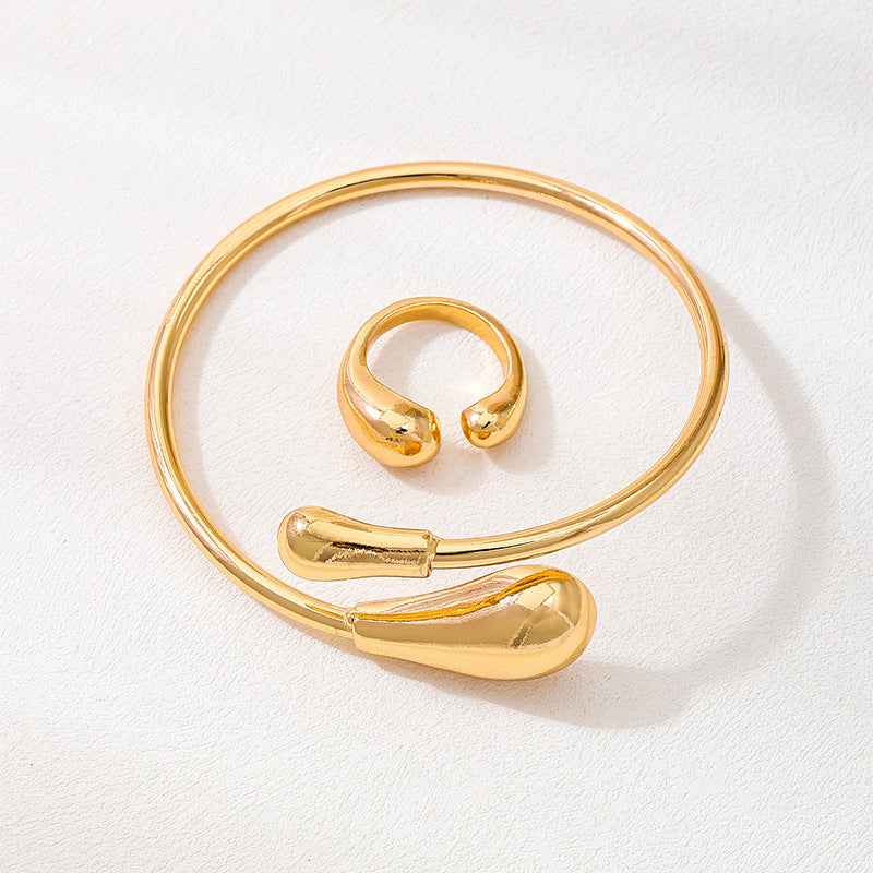 Planderful Vienna Verve Women's Gold Water Drop Jewelry Set