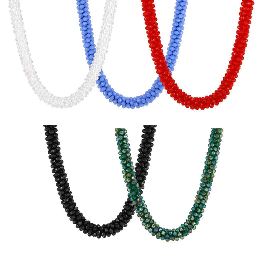 Ladies Dopamine Crystal Beaded Necklace Daily With Sweet Girly Clavicle Chain