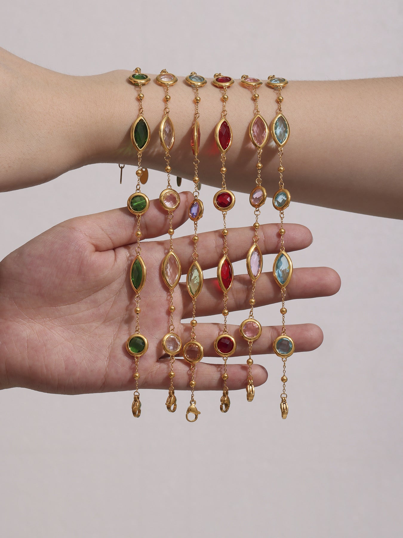 Planderful Dopamine Glass Ball Bracelet For Elegant Women