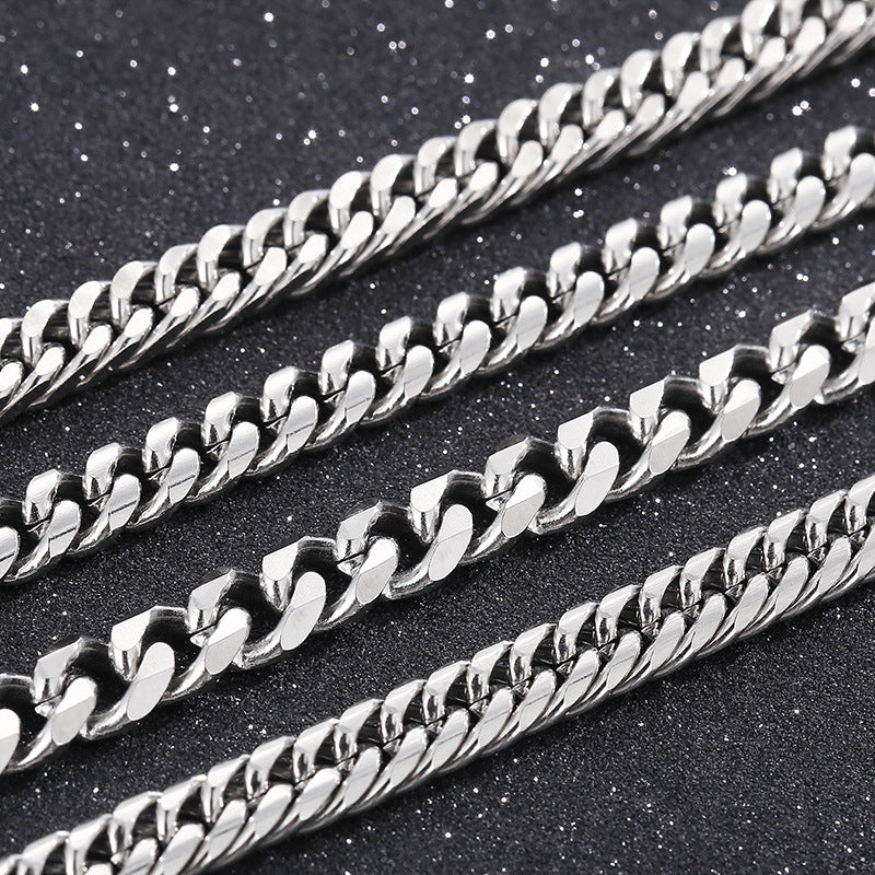 Cool Men's Titanium Steel Does Not Fade Lobster Buckle Bracelet Girls Niche Bracelet A