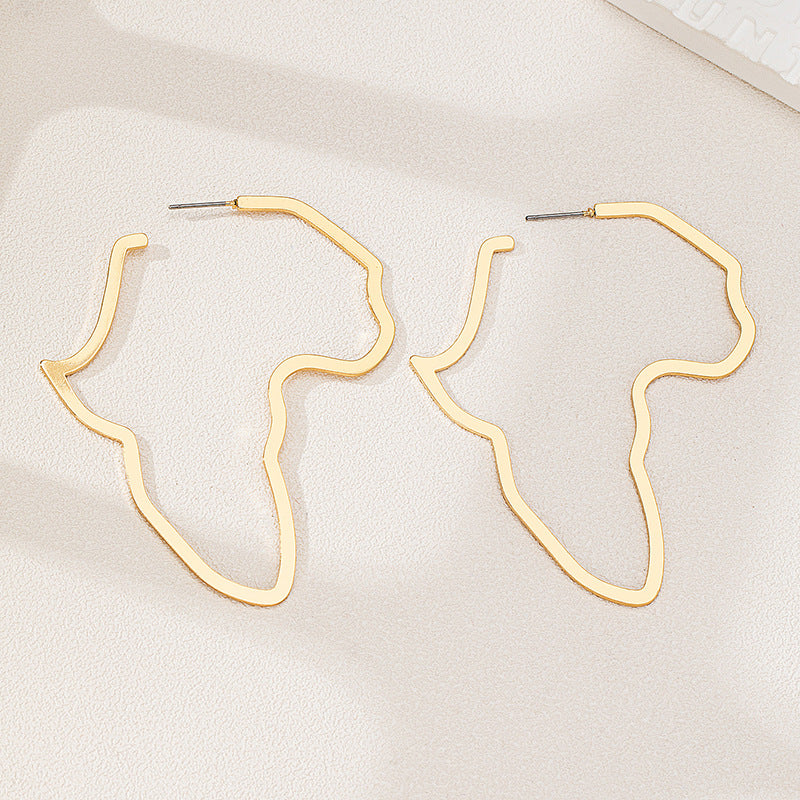 Planderful Vienna Verve Earrings – Unique Africa Map Design